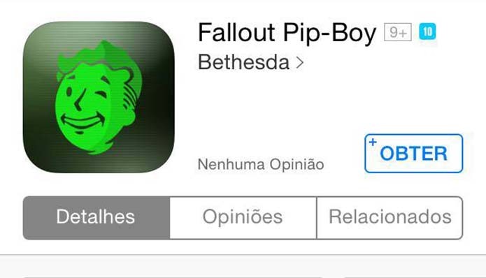 Baixe o aplicativo do Fallout 4 na App Store (Foto: Reprodução/Murilo Molina)