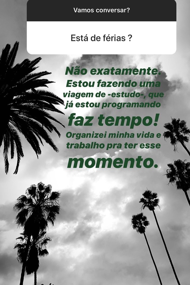 Marina Ruy Barbosa conta detalhes de sua viagem e fala sobre não ser reconhecida (Foto: Reprodução/Instagram)