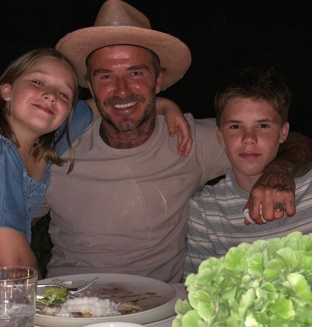 Harper Beckham, David Beckham e  (Foto: Reprodução / Instagram)