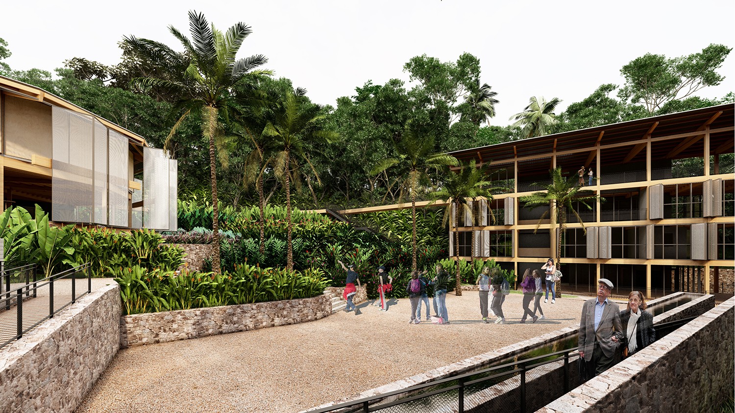 O projeto conta ainda com jardins de chuva e arquitetura bioclimática (Foto: Divulgação)