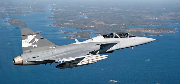 Gripen E3: modelo de caça escolhido pela Força Aérea Brasileira (Foto: Divulgação/Saab)