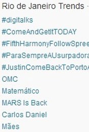 Trending topic en Río a las 17.10 (Foto: Reproducción/Twitter.com)