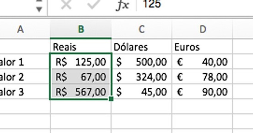 Real Dólar Euro Defina Mais De Uma Moeda Na Planilha Do Excel Defina Mais De Uma Moeda Na Planilha Do
