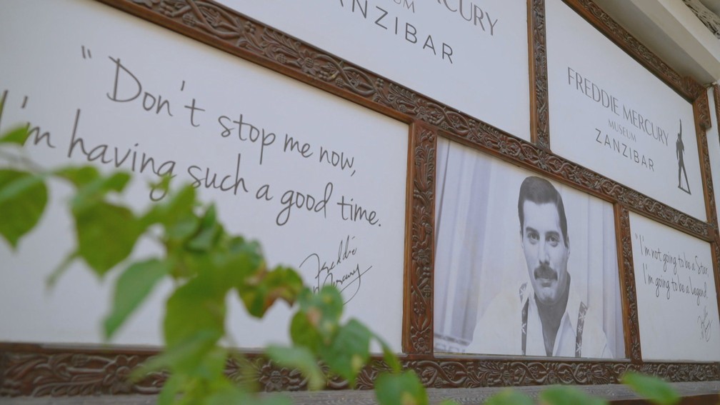 Museu em homenagem a Freddie Mercury em Zanzibar, na Tanzânia — Foto: Globo Repórter/ Reprodução