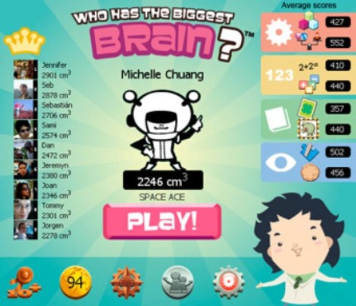 who has the biggest brain app iphone