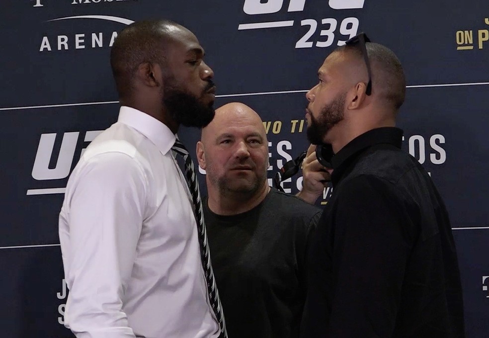 Thiago Marreta e Jon Kones farão a luta principal do UFC 239, no próximo sábado — Foto: Reprodução 