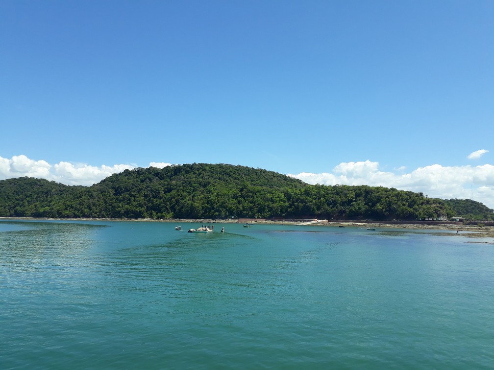 Ilha dos Frades, na Bahia fica no centro da baía de Todos os Santos — Foto: Lara Pinheiro/G1