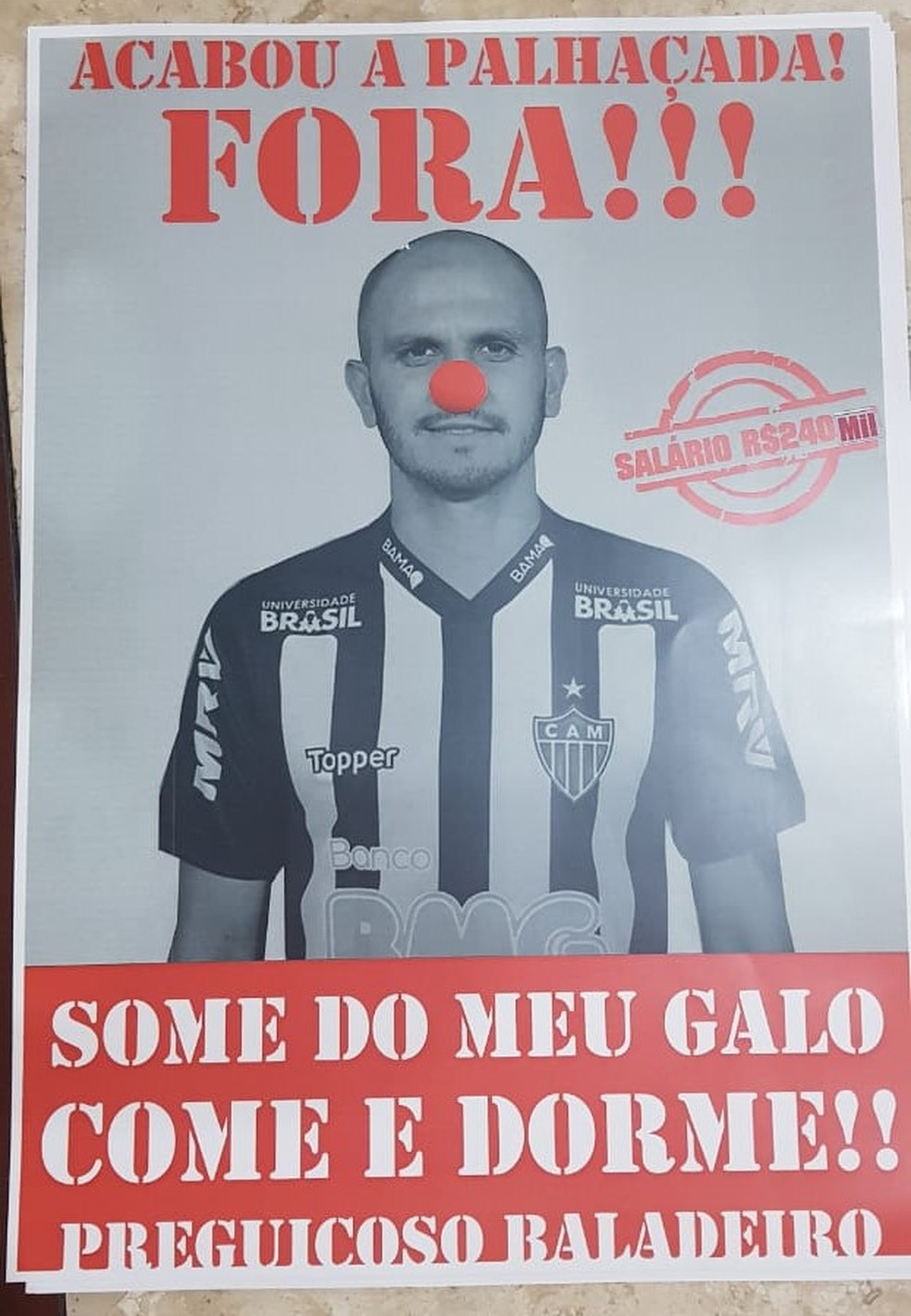 FÃ¡bio Santos foi um dos escolhidos para ganhar nariz de palhaÃ§o â€” Foto: ReproduÃ§Ã£o / internet