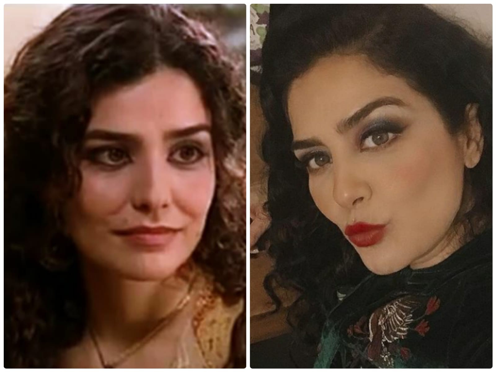 Antes e depois de O Clone: Letícia Sabatella tinha 30 anos quando interpretou Latiffa (Foto: Divugação/TV Globo e Reprodução/Instagram)