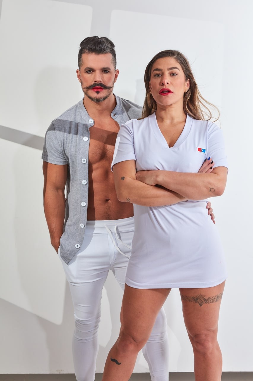 Bruno Lopes divide guarda roupa com Priscila Fantin e lança marca sem gênero (Foto: Gustavo Arrais; Beauty: Jefferson Souza; Direção Artística: Priscila Fantin)