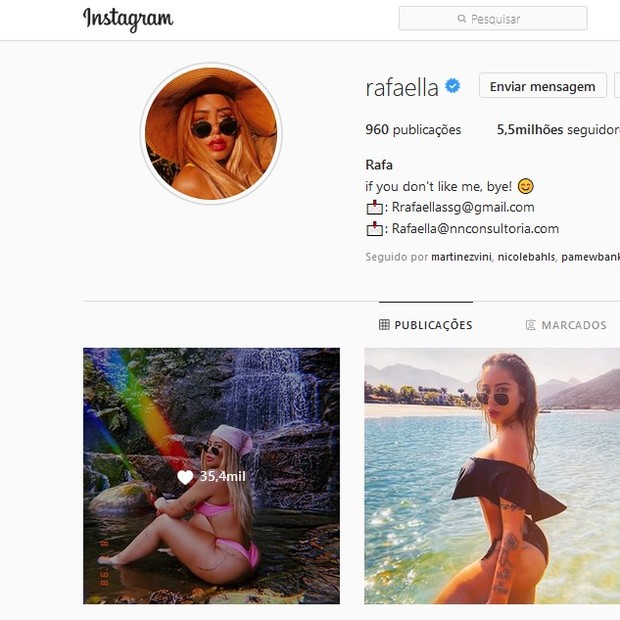 Post de Rafaella Santos faz sucesso na web (Foto: Reprodução/Instagram )