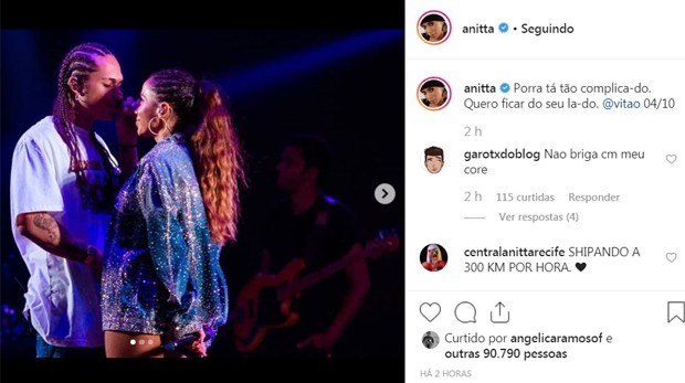 Anitta e Vitão (Foto: Reprodução/Instagram)