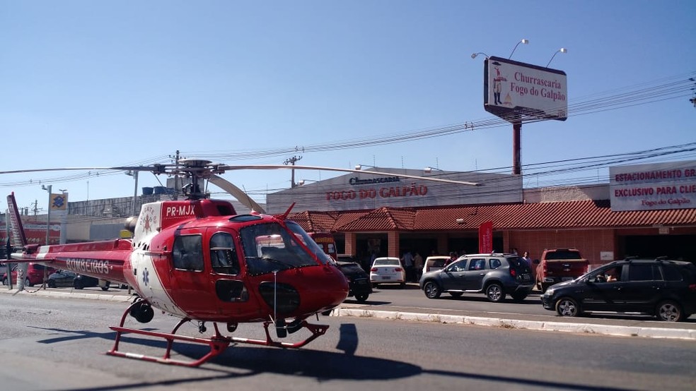 Mulher engasga com pedaço de carne no DF — Foto: Corpo de Bombeiros do DF/Divulgação