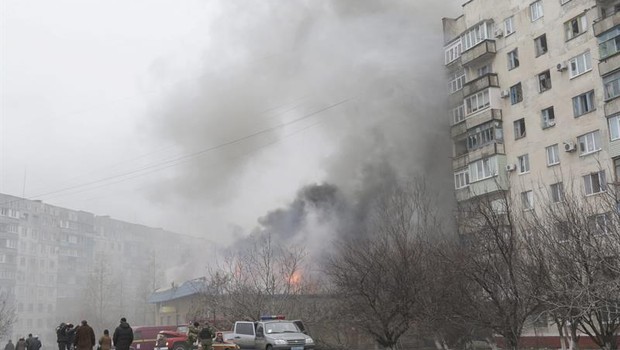 Ataque em Mariupol (Foto: Agência EFE)