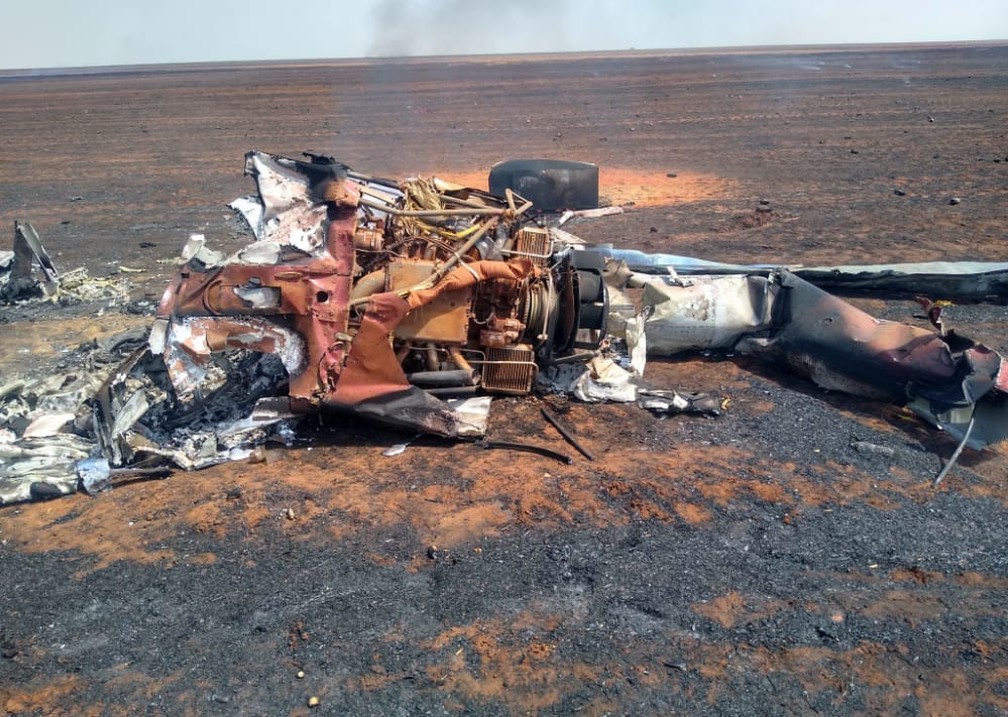 Piloto sobreviveu após acidente  — Foto: Polícia Militar