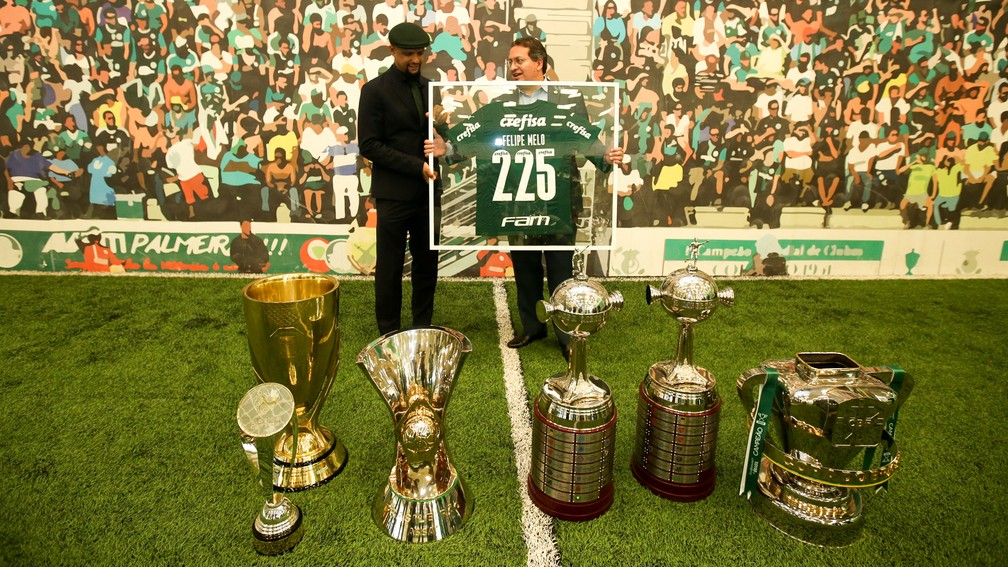 Felipe Melo na Academia de Futebol do Palmeiras — Foto: Fabio Menotti / Ag. Palmeiras