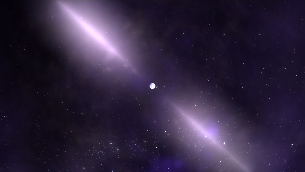 Representação artística de um pulsar (Foto: Divulgação/NASA)