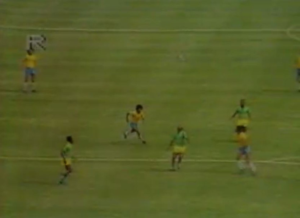Partida entre República do Zaire e Brasil na Copa do Mundo da Alemanha, em 1974  — Foto: Arquivo/ Globo Esporte