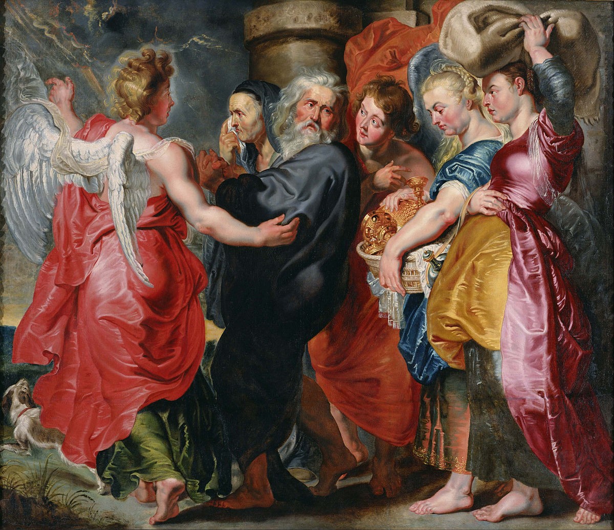 Ló e sua família fogem de Sodoma (Jacob Jordaens, 1593-1678)