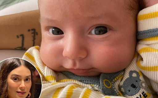Thaila Ayala encanta fãs com clique fofo do filho: "Sou puro charme"