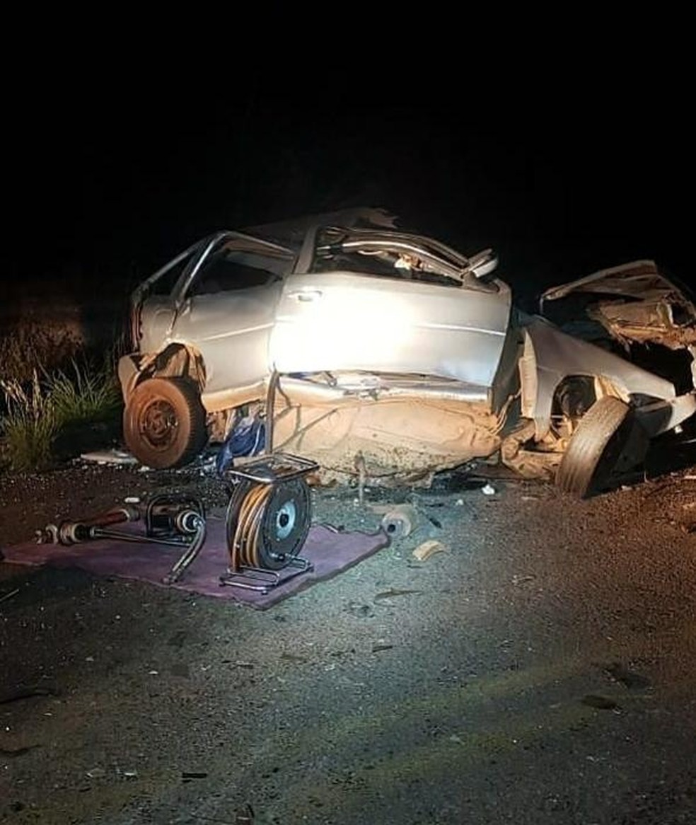 Três pessoas morrem e duas ficam feridas em acidente em rodovia de MT — Foto: Divulgação