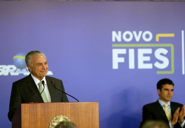 Presidente Michel Temer sanciona a Lei do Novo Fies (Foto: Wilson Dias/Agência Brasil)