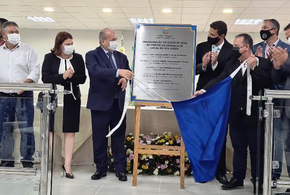 Deputado participou da inauguração do Fórum da Comarca de Lucas do Rio Verde — Foto: TJMT