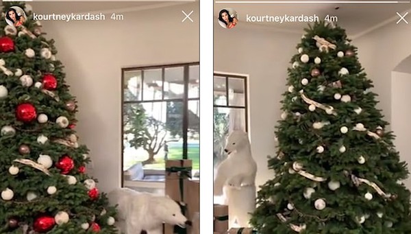 As fotos da árvore de Natal de Kourtney Kardashian (Foto: Instagram)