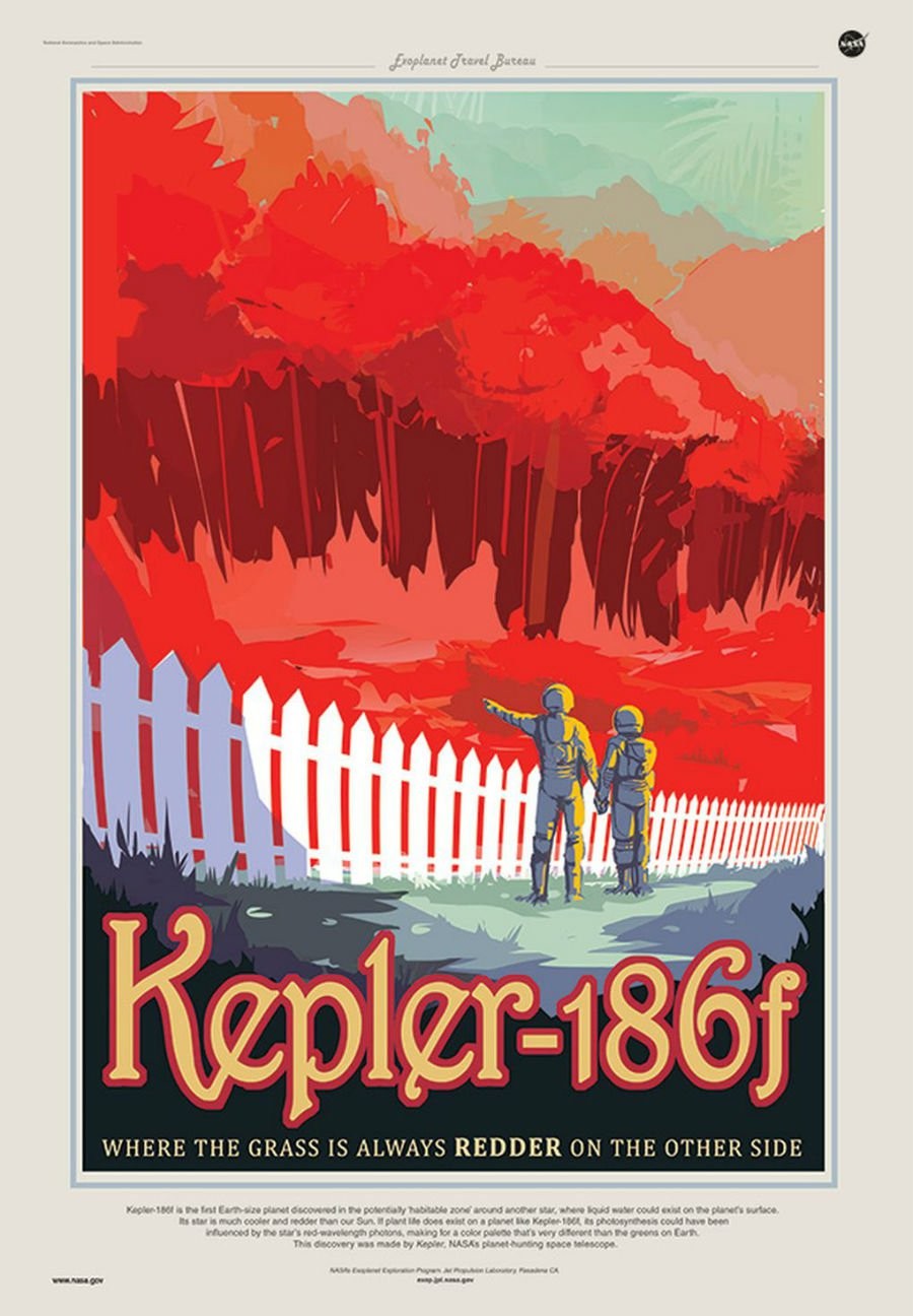 Kepler-186f, onde a grama é sempre mais vermelha do outro lado da cerca (Foto: Divulgação/Nasa)