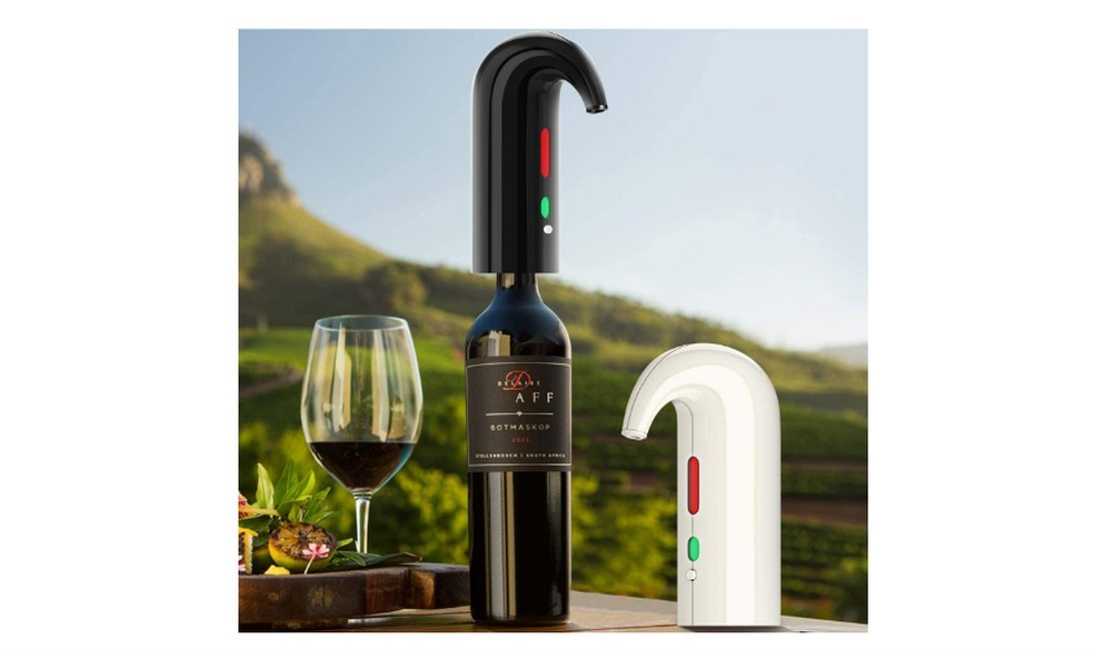 Aerador elétrico pode ser útil para quem deseja beber vinhos frescos (Foto: Reprodução / Amazon)