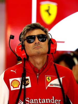 Marco Mattiacci, novo chefe da Ferrari, no primeiro treino livre para o GP da China (Foto: Getty Images)