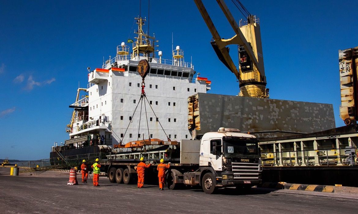 exportações, exportação, navio, carga, importação, importações (Foto: Ministério da Infraestrutura)