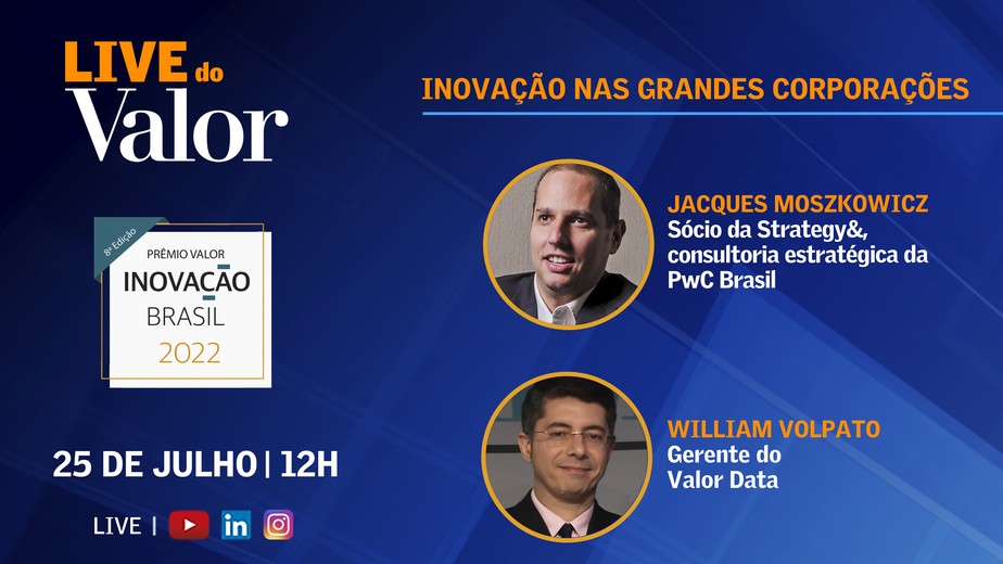 Live do Valor: sócio da Strategy&, consultoria estratégica da PwC Brasil, Jacques Moszkowicz fala sobre inovação nas grandes corporações
