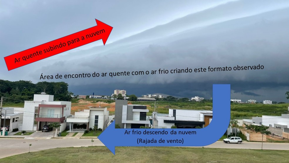 Sipam explica fenômeno no céu de Rio Branco — Foto: Cleison Carvalho/Arquivo pessoal