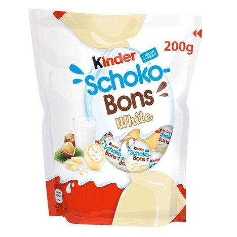 Lote do produto Kinder Schoko-Bons Branco 200g faz parte de recall após contaminação por salmonella (Foto: Divulgação)