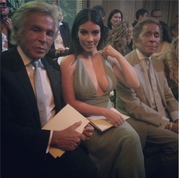 Giancarlo Gammetti, Kim Kardashian e Valentino Garavani  (Foto: Reprodução/Instagram)