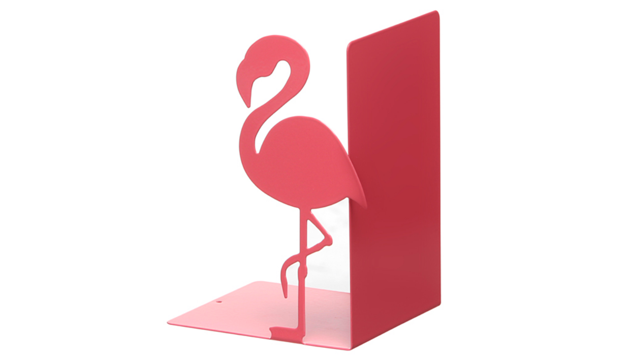 O aparador Flamingo Symbol ajuda o professor a organizar os livros na prateleira. À venda na Tok&Stok por R$28,90 (Foto: Divulgação)