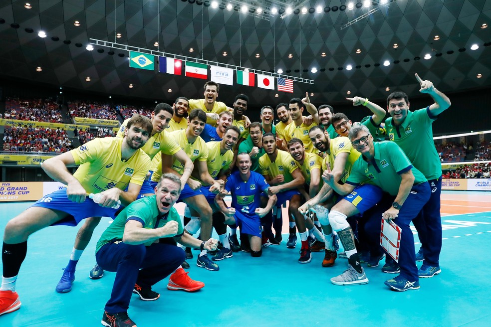 seleção masculina vôlei pentacampeã copa dos campeões (Foto: Divulgação / FIVB)