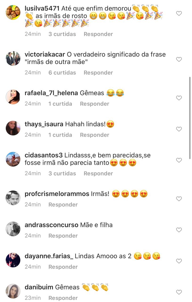 Semelhança de Vera Viel e Bruna Marquezine gera comentários em postagem (Foto: Reprodução/Instagram)