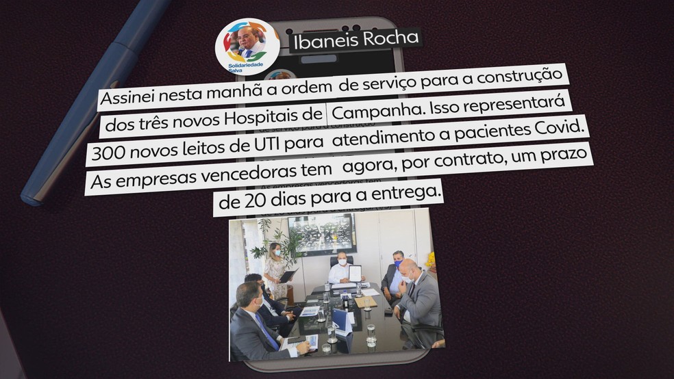 Ibaneis Rocha (MDB) falou sobre instalação de UTI em hospitais de campanha no DF — Foto: TV Globo/Reprodução