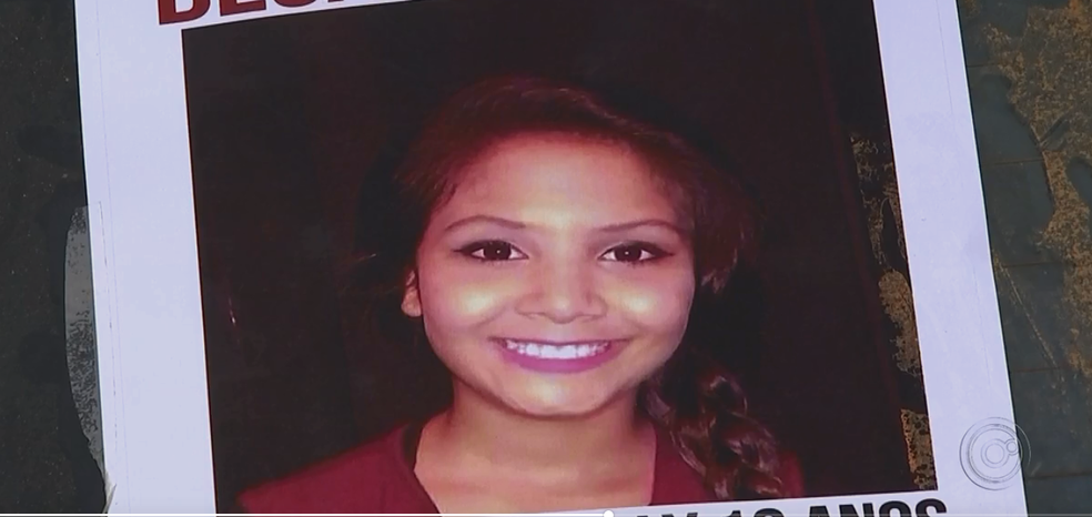 Menina VitÃ³ria Gabrielly desapareceu apÃ³s sair de casa para andar de patins (Foto: TV TEM/ReproduÃ§Ã£o)