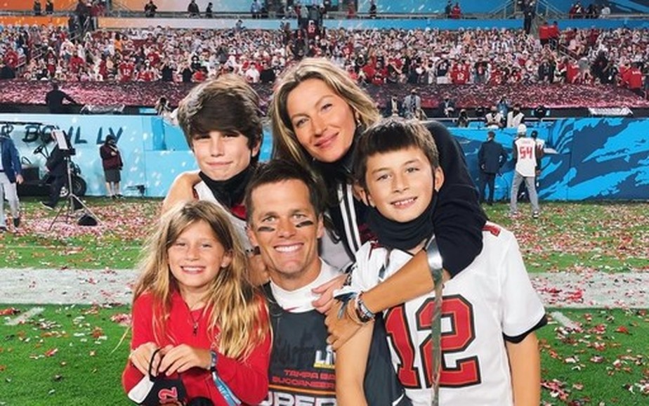 Tom Brady, Gisele Bündchen e os filhos
