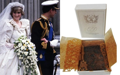 Fatia do bolo de casamento da lady Di com príncipe Charles é leiloada após  40 anos por R$ 13 mil