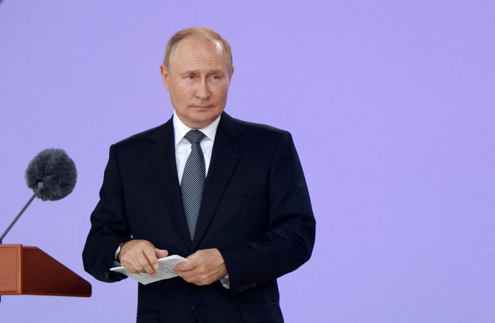 Presidente da Rússia, Vladimir Putin, durante evento em Moscou — Foto: Maxim Shemetov/REUTERS