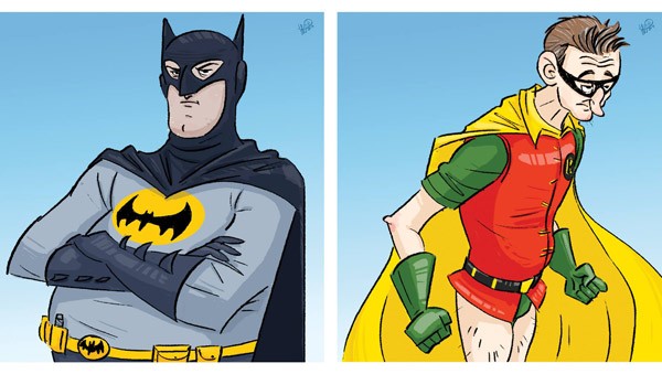 Batman e Robin (Foto: Facebook)