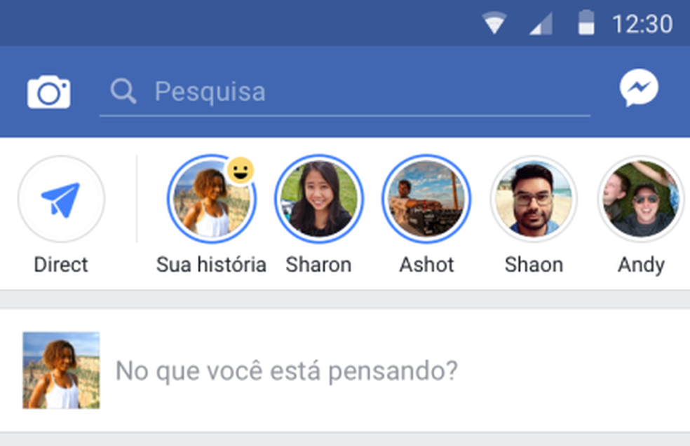 Facebook Stories no aplicativo (Foto: Divulgação/Facebook)