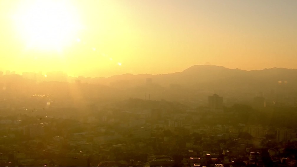 Sol forte na manhã do Rio — Foto: Reprodução/TV Globo