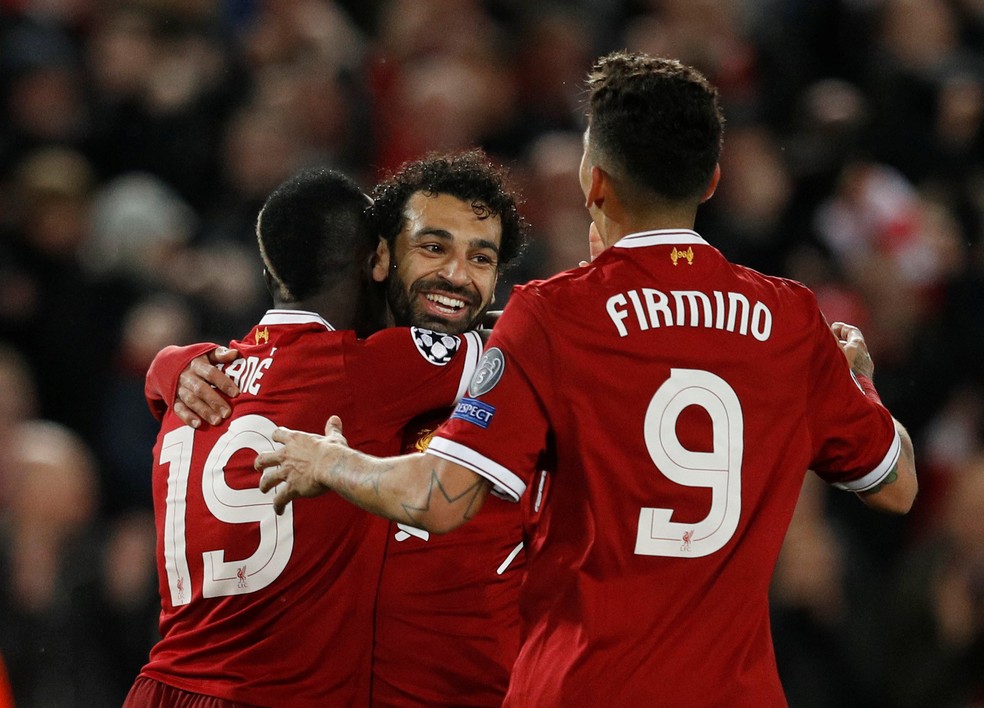 Mané, Salah e Firmino já marcaram 29 gols juntos nesta Liga dos Campeões (Foto: Reuters)