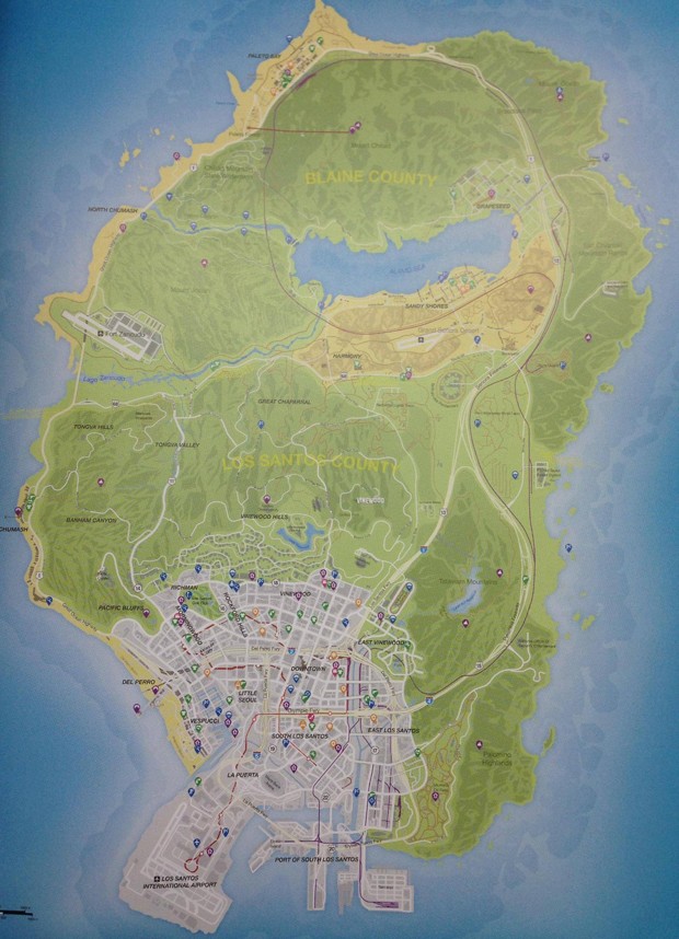 O suposto mapa de GTA V é enorme… Mas isso é bom?