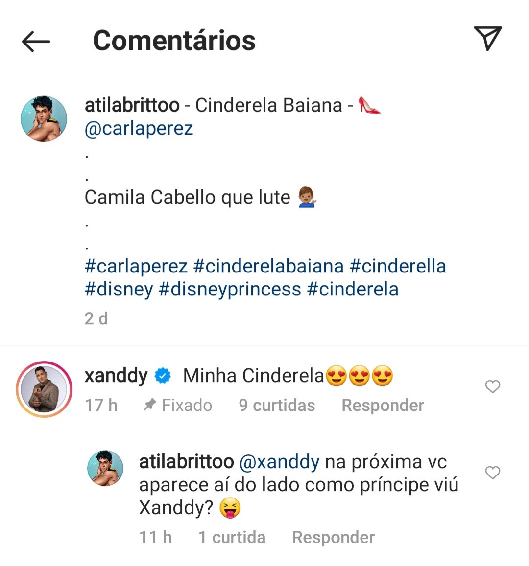 Xanddy aprova transformação de Carla Perez em princesa  (Foto: Reprodução / Instagram )